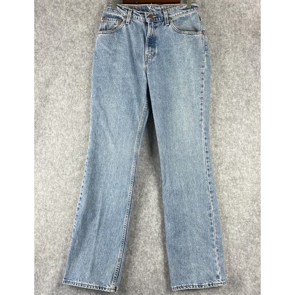 VTG Levis 517 Bootcut Jeans Womens 11 JR L 28x33 Light Wash High Rise USA 90s - Picture 1 of 13